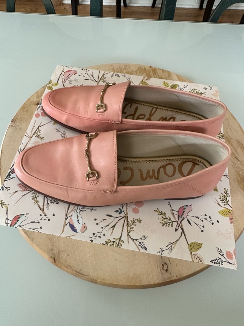 Sam Edelman Pink Leather Loafers Shoes size 8 - Picture 3 of 7